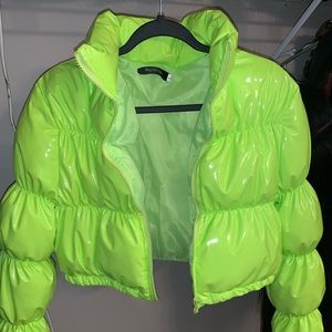 Crop top bubble jacket . M/L